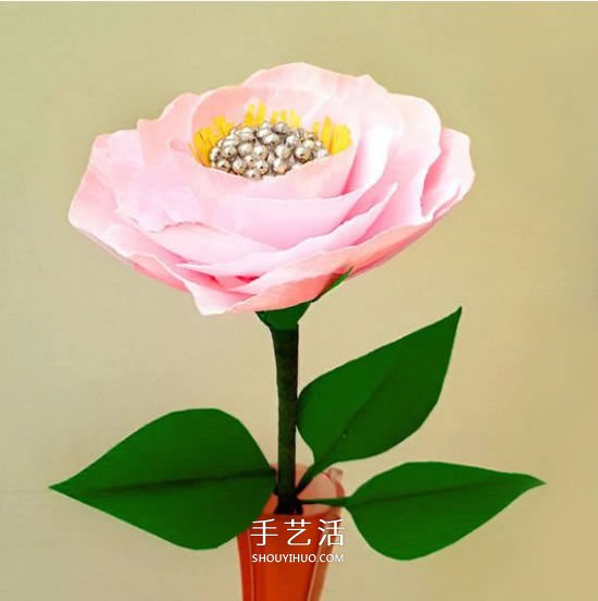 手工皺紋紙玫瑰的做法 簡易玫瑰花手工制作 -  itrip.net.cn