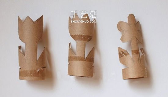 衛(wèi)生紙筒手工制作植物 簡單花朵、多肉的做法 -  itrip.net.cn