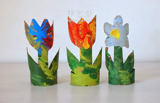 衛(wèi)生紙筒手工制作植物 簡單花朵、多肉的做法 -  itrip.net.cn