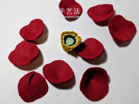 超多毛氈布花的制作方法 DIY美麗的花環(huán)頭飾 -  itrip.net.cn