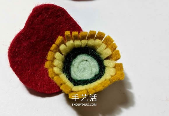 超多毛氈布花的制作方法 DIY美麗的花環(huán)頭飾 -  itrip.net.cn