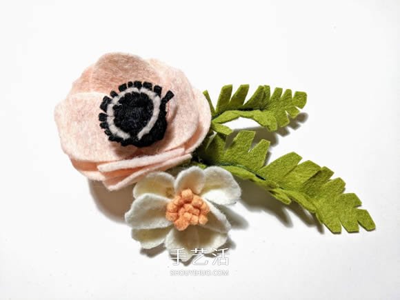 超多毛氈布花的制作方法 DIY美麗的花環(huán)頭飾 -  itrip.net.cn