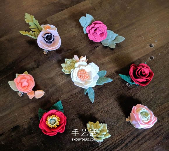 超多毛氈布花的制作方法 DIY美麗的花環(huán)頭飾 -  itrip.net.cn
