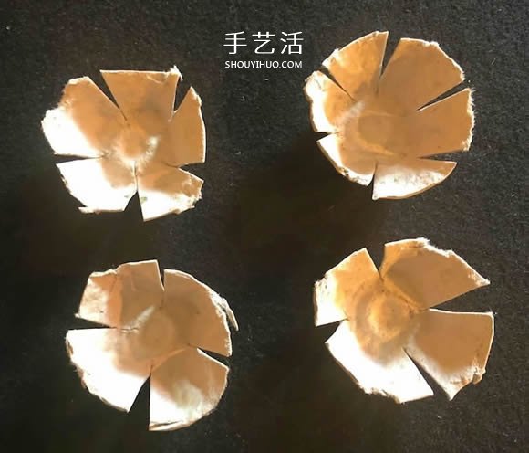 雞蛋盒廢物利用 手工制作玫瑰花胸花圖解 -  itrip.net.cn