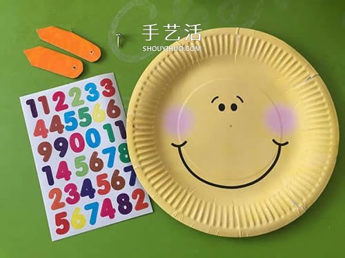 幼兒自制玩具紙盤掛鐘的方法 好玩還能認時間 -  itrip.net.cn
