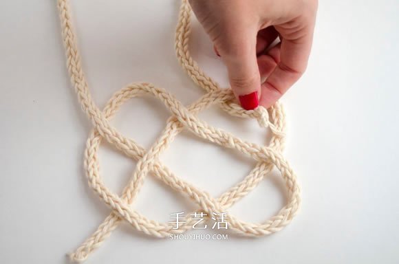 毛線繩子編織杯墊圖解 就像是美麗的云朵！ -  itrip.net.cn