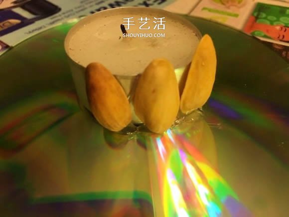 用開心果殼手工制作花朵和蓮花燭臺的方法 -  itrip.net.cn