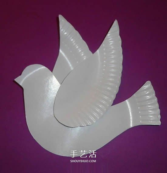 紙盤(pán)廢物利用 手工制作國(guó)慶節(jié)和平鴿的方法 -  itrip.net.cn