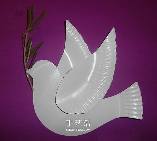 紙盤(pán)廢物利用 手工制作國(guó)慶節(jié)和平鴿的方法 -  itrip.net.cn