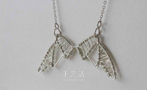 金屬絲DIY制作龍之翼項(xiàng)鏈墜的方法圖解教程 -  itrip.net.cn