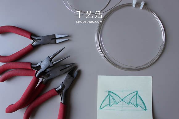 金屬絲DIY制作龍之翼項(xiàng)鏈墜的方法圖解教程 -  itrip.net.cn