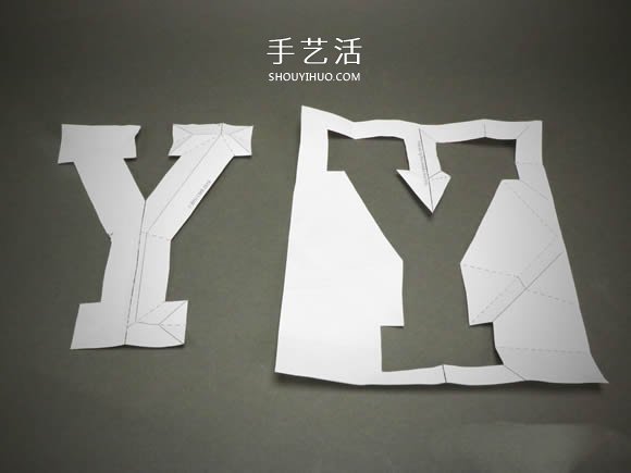 只剪一刀！剪紙字母Y的剪法圖解教程 -  itrip.net.cn