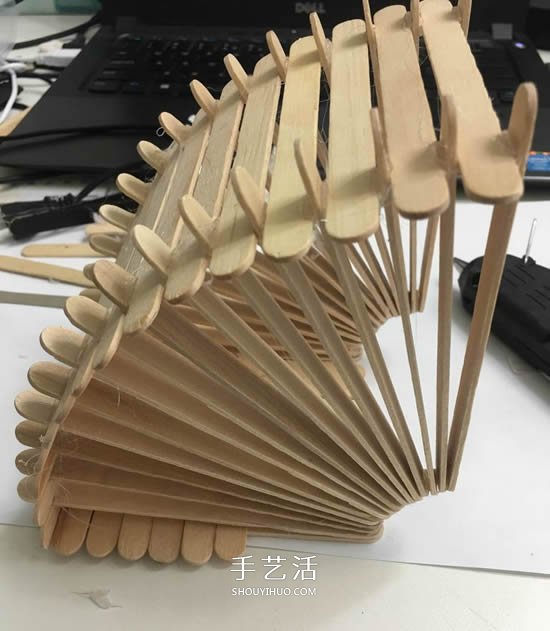 200根雪糕棍手工制作漂亮拱橋燈罩的方法教程 -  itrip.net.cn