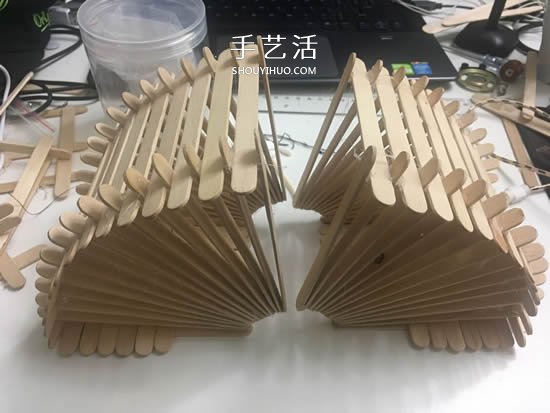 200根雪糕棍手工制作漂亮拱橋燈罩的方法教程 -  itrip.net.cn
