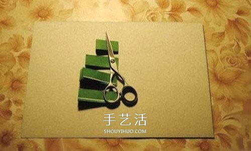 圣誕節(jié)立體圣誕樹賀卡的制作方法圖解教程 -  itrip.net.cn