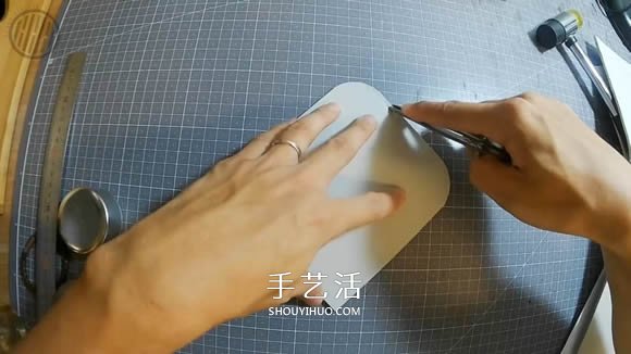 自制簡約時尚皮革紙巾盒的手工制作教程 -  itrip.net.cn