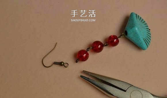 復(fù)古風(fēng)格綠松石貝殼耳環(huán)的DIY制作圖解教程 -  itrip.net.cn