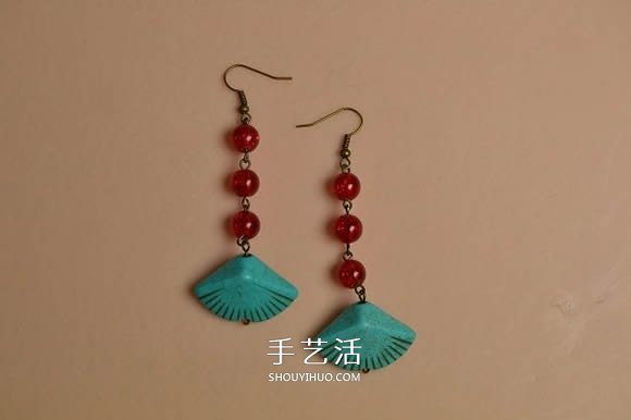復(fù)古風(fēng)格綠松石貝殼耳環(huán)的DIY制作圖解教程 -  itrip.net.cn