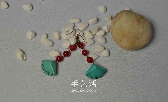 復(fù)古風(fēng)格綠松石貝殼耳環(huán)的DIY制作圖解教程 -  itrip.net.cn