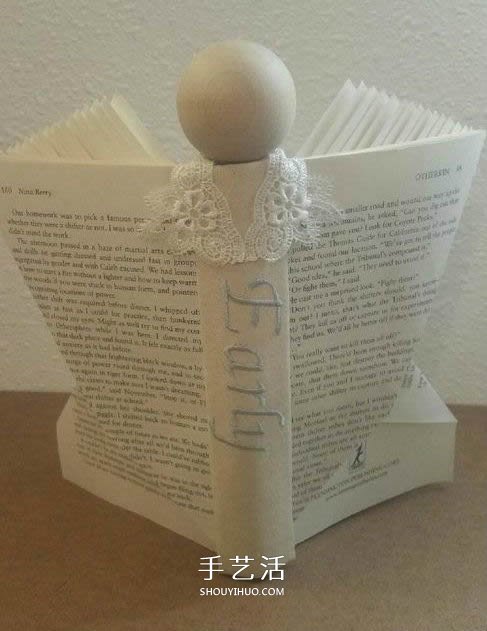 圣誕節(jié)天使書(shū)擺飾DIY 很有創(chuàng)意的舊書(shū)再利用 -  itrip.net.cn