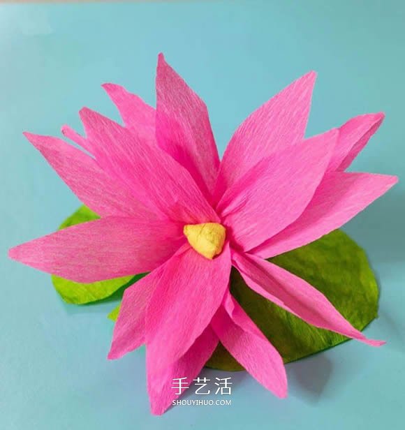 兒童手工制作皺紋紙蓮花簡(jiǎn)單又漂亮 -  itrip.net.cn
