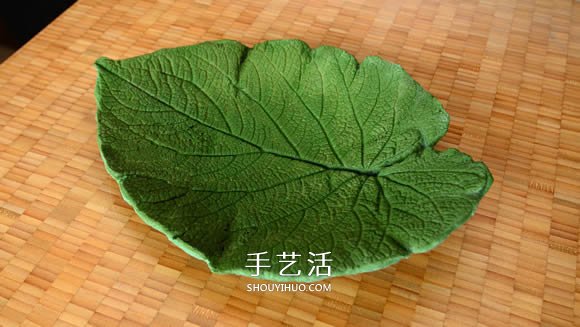水泥混凝土葉子裝飾盤制作 也可以當(dāng)水果盤用！ -  itrip.net.cn