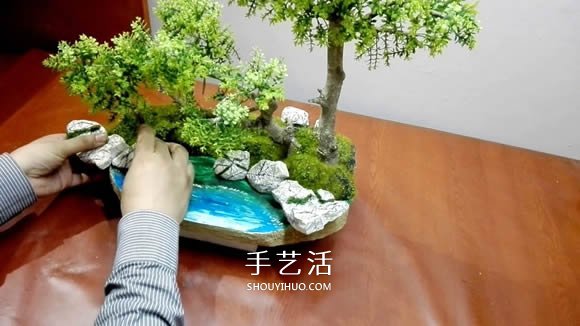 簡單自制迷你池塘裝飾擺件的制作方法教程 -  itrip.net.cn