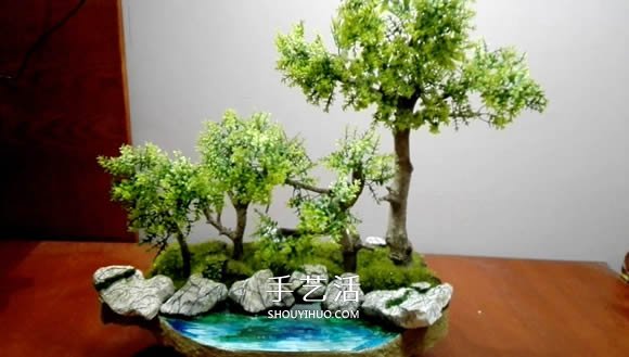 簡單自制迷你池塘裝飾擺件的制作方法教程 -  itrip.net.cn