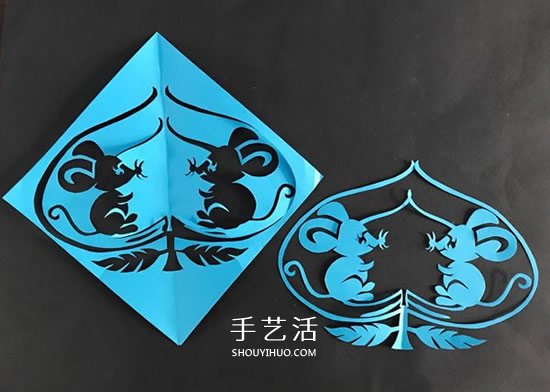桃子里的老鼠！漂亮窗花的剪紙方法教程 -  itrip.net.cn