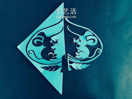 桃子里的老鼠！漂亮窗花的剪紙方法教程 -  itrip.net.cn