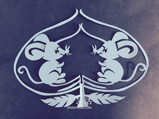 桃子里的老鼠！漂亮窗花的剪紙方法教程 -  itrip.net.cn