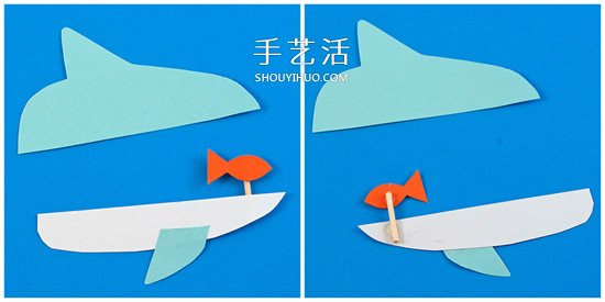 木夾子手工制作鯊魚玩具 嘴巴開(kāi)閉吞吃小魚 -  itrip.net.cn