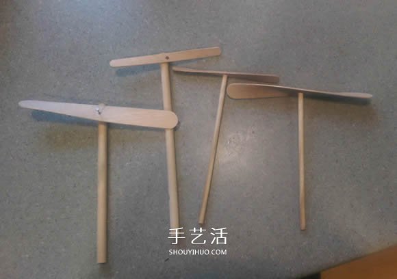 用雪糕棍做風(fēng)車和竹蜻蜓的制作方法 -  itrip.net.cn