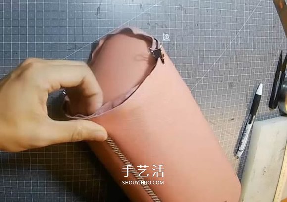 自制迷你皮革水桶包的制作方法詳細(xì)步驟圖 -  itrip.net.cn