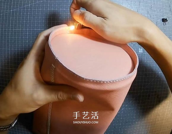 自制迷你皮革水桶包的制作方法詳細(xì)步驟圖 -  itrip.net.cn