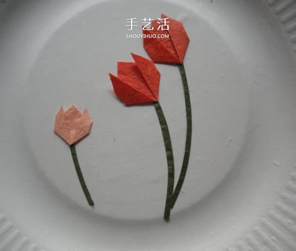 最簡單折紙郁金香貼畫的制作方法圖解 -  itrip.net.cn