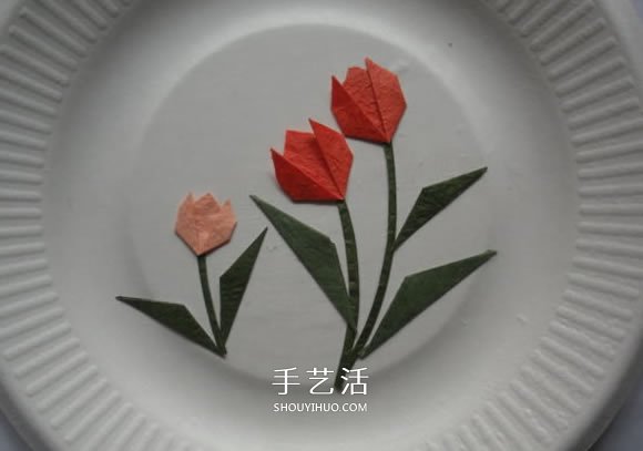 最簡單折紙郁金香貼畫的制作方法圖解 -  itrip.net.cn