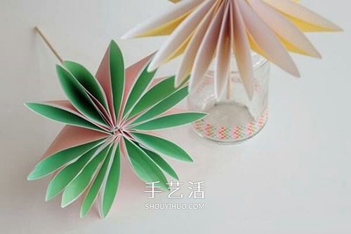 簡單又漂亮紙花的折法圖解 有16個花瓣！ -  itrip.net.cn