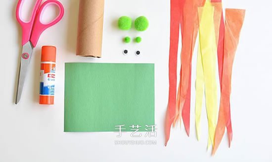 幼兒園廢物利用制作卷紙筒火龍的方法圖解 -  itrip.net.cn