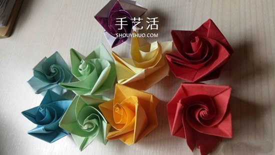 簡單又漂亮玫瑰花的折紙方法圖解步驟 -  itrip.net.cn