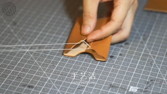 自制男士雙折皮革錢包的詳細(xì)制作步驟圖 -  itrip.net.cn