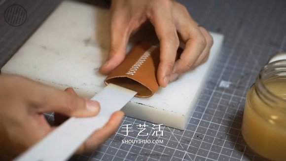 自制男士雙折皮革錢包的詳細(xì)制作步驟圖 -  itrip.net.cn