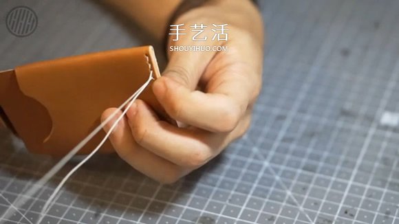 自制男士雙折皮革錢包的詳細(xì)制作步驟圖 -  itrip.net.cn