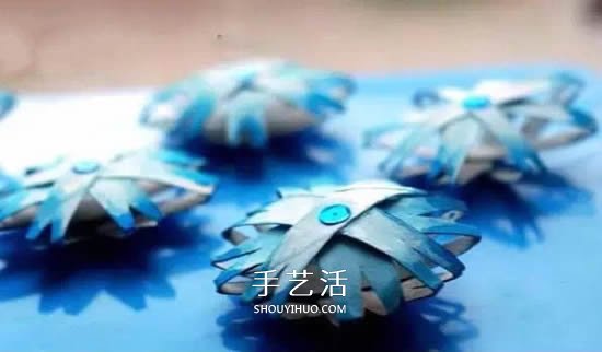 簡(jiǎn)單又美麗卷紙筒雪花掛飾手工制作教程 -  itrip.net.cn