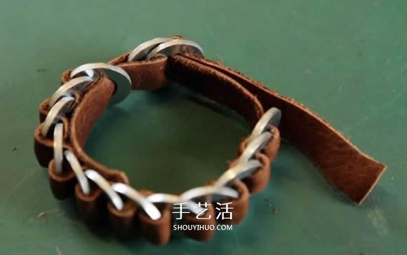金屬墊圈DIY制作皮革手鐲 送男友的好禮物！ -  itrip.net.cn