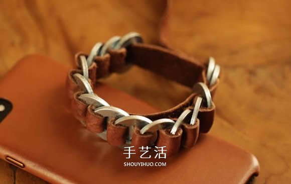 金屬墊圈DIY制作皮革手鐲 送男友的好禮物！ -  itrip.net.cn