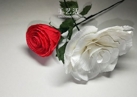 皺紋紙手工制作火紅玫瑰花的方法 簡單漂亮！ -  itrip.net.cn