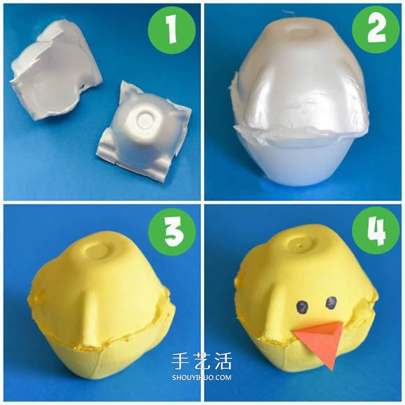 雞蛋托制作可愛(ài)小雞的方法 只要幾分鐘！ -  itrip.net.cn