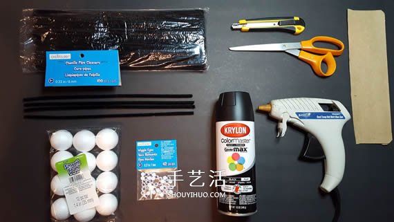 幼兒園簡(jiǎn)單萬(wàn)圣節(jié)蜘蛛的手工制作教程圖解 -  itrip.net.cn