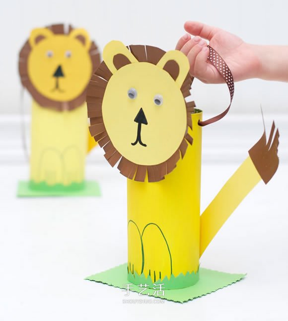 幼兒園手工制作獅子紙籃子的方法圖解 -  itrip.net.cn